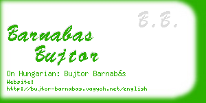 barnabas bujtor business card