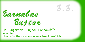 barnabas bujtor business card